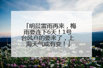 明晨雷雨再来，梅雨要连下6天！1号台风真的要来了，上海天气或有变！