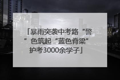 暴雨突袭中考路“警”色筑起“蓝色脊梁”护考3000余学子