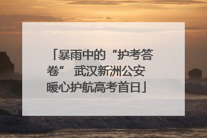 暴雨中的“护考答卷” 武汉新洲公安暖心护航高考首日