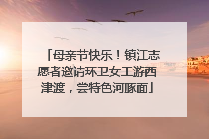 母亲节快乐！镇江志愿者邀请环卫女工游西津渡，尝特色河豚面