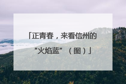 正青春，来看信州的“火焰蓝”（图）
