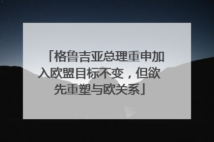 格鲁吉亚总理重申加入欧盟目标不变，但欲先重塑与欧关系