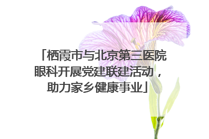 栖霞市与北京第三医院眼科开展党建联建活动，助力家乡健康事业