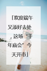 欢度端午又添好去处，这场“千年庙会”今天开市