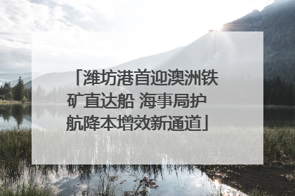 潍坊港首迎澳洲铁矿直达船 海事局护航降本增效新通道