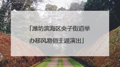潍坊滨海区央子街道举办移风易俗主题演出