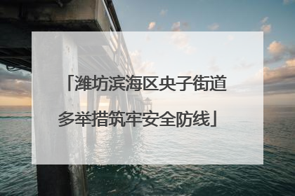 潍坊滨海区央子街道多举措筑牢安全防线