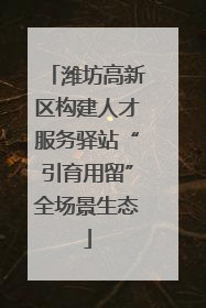 潍坊高新区构建人才服务驿站“引育用留”全场景生态