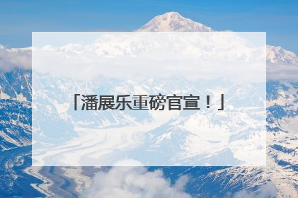 潘展乐重磅官宣！