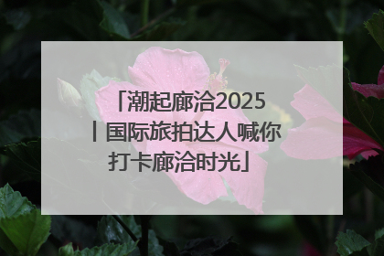 潮起廊洽2025丨国际旅拍达人喊你打卡廊洽时光