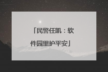 民警任凯：软件园里护平安