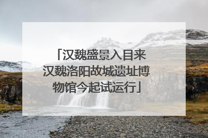 汉魏盛景入目来 汉魏洛阳故城遗址博物馆今起试运行