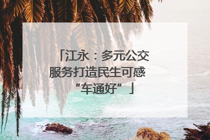 江永：多元公交服务打造民生可感“车通好”
