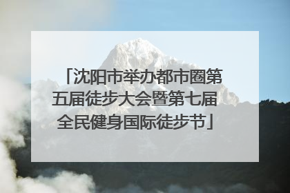 沈阳市举办都市圈第五届徒步大会暨第七届全民健身国际徒步节