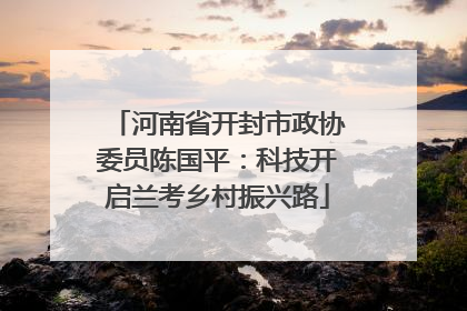 河南省开封市政协委员陈国平：科技开启兰考乡村振兴路