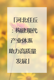 河北任丘：构建现代产业体系 助力高质量发展