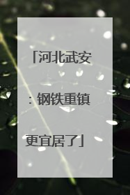 河北武安：钢铁重镇更宜居了