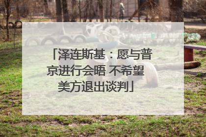 泽连斯基：愿与普京进行会晤 不希望美方退出谈判