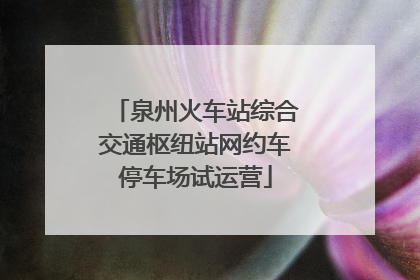 泉州火车站综合交通枢纽站网约车停车场试运营
