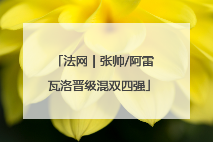 法网｜张帅/阿雷瓦洛晋级混双四强