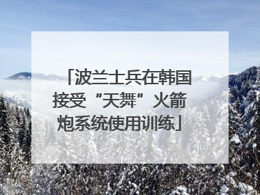 波兰士兵在韩国接受“天舞”火箭炮系统使用训练