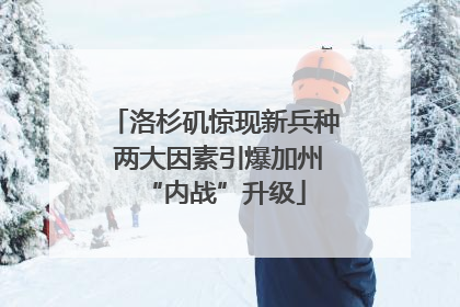 洛杉矶惊现新兵种 两大因素引爆加州“内战”升级
