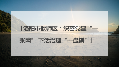 洛阳市偃师区：织密党建“一张网” 下活治理“一盘棋”