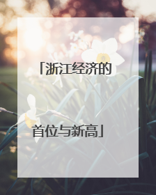 浙江经济的首位与新高