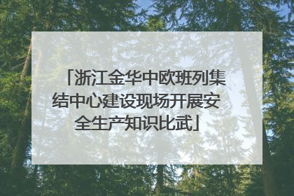 浙江金华中欧班列集结中心建设现场开展安全生产知识比武