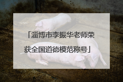 淄博市李振华老师荣获全国道德模范称号