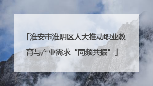 淮安市淮阴区人大推动职业教育与产业需求“同频共振”