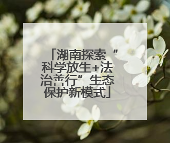 湖南探索“科学放生+法治善行”生态保护新模式