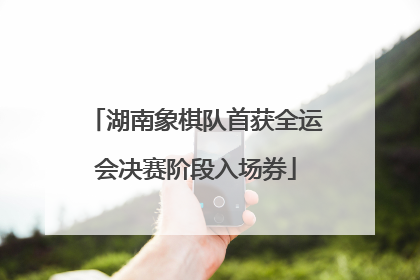 湖南象棋队首获全运会决赛阶段入场券
