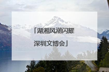 湖湘风潮闪耀深圳文博会