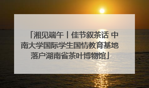 湘见端午丨佳节叙茶话 中南大学国际学生国情教育基地落户湖南省茶叶博物馆