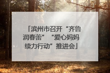 滨州市召开“齐鲁润春蕾”“爱心妈妈续力行动”推进会