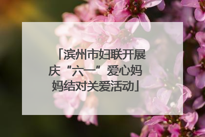 滨州市妇联开展庆“六一”爱心妈妈结对关爱活动