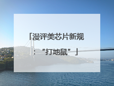 漫评美芯片新规：“打地鼠”