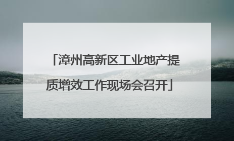 漳州高新区工业地产提质增效工作现场会召开