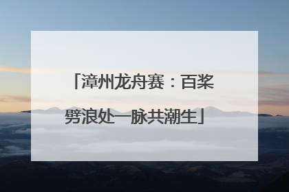 漳州龙舟赛：百桨劈浪处一脉共潮生