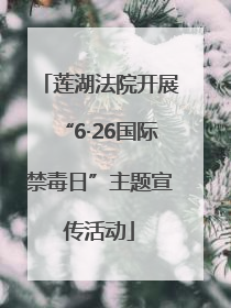 莲湖法院开展“6·26国际禁毒日”主题宣传活动