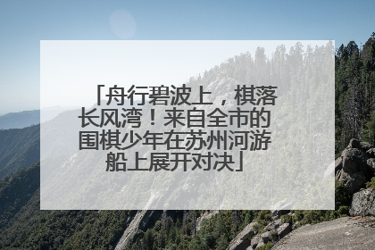 舟行碧波上，棋落长风湾！来自全市的围棋少年在苏州河游船上展开对决
