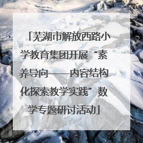 芜湖市解放西路小学教育集团开展“素养导向——内容结构化探索教学实践”数学专题研讨活动