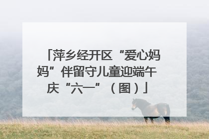 萍乡经开区“爱心妈妈”伴留守儿童迎端午庆“六一”（图）