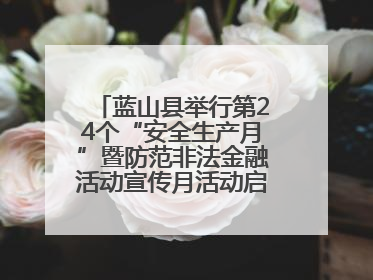 蓝山县举行第24个“安全生产月”暨防范非法金融活动宣传月活动启动仪式