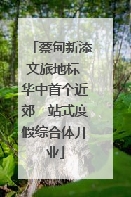 蔡甸新添文旅地标 华中首个近郊一站式度假综合体开业