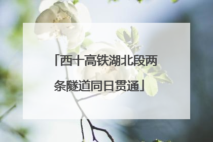 西十高铁湖北段两条隧道同日贯通