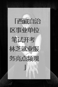 西藏自治区事业单位笔试开考 林芝就业服务亮点频现