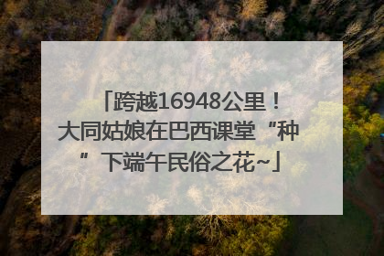 跨越16948公里！大同姑娘在巴西课堂“种”下端午民俗之花~