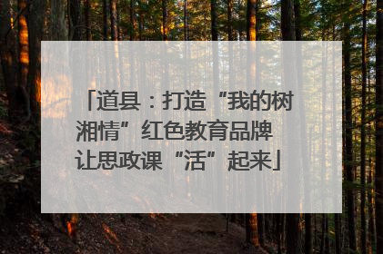 道县:打造“我的树湘情”红色教育品牌 让思政课“活”起来